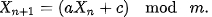 linear congruential generator